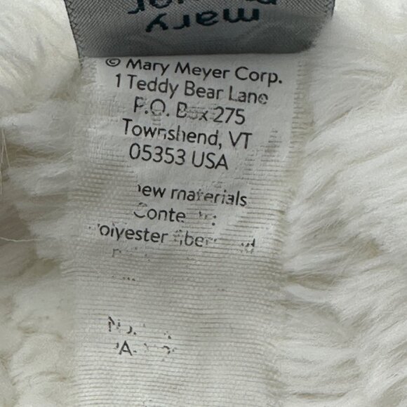 Mary Meyer 12” Afrique Elephant Lovie white beanbag/plush toy - Picture 5 of 6